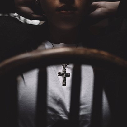 Серебряный крест "Распятие Иисуса Христа" 133168 №4