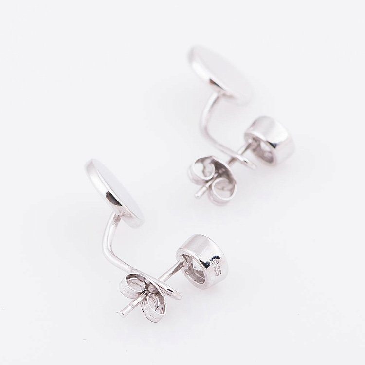 Срібні сережки з фіанітом 121794 від ювелірного магазину Онікс - 1