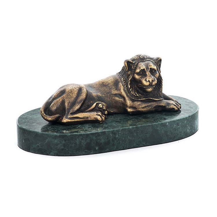 Бронзова фігура ручної роботи "Лев" сер00065 від ювелірного магазину Онікс