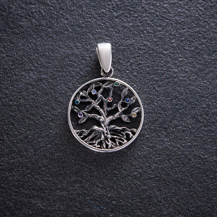 Серебряная подвеска "Древо жизни" (фианит) 132727 от ювелирного магазина Оникс - 4
