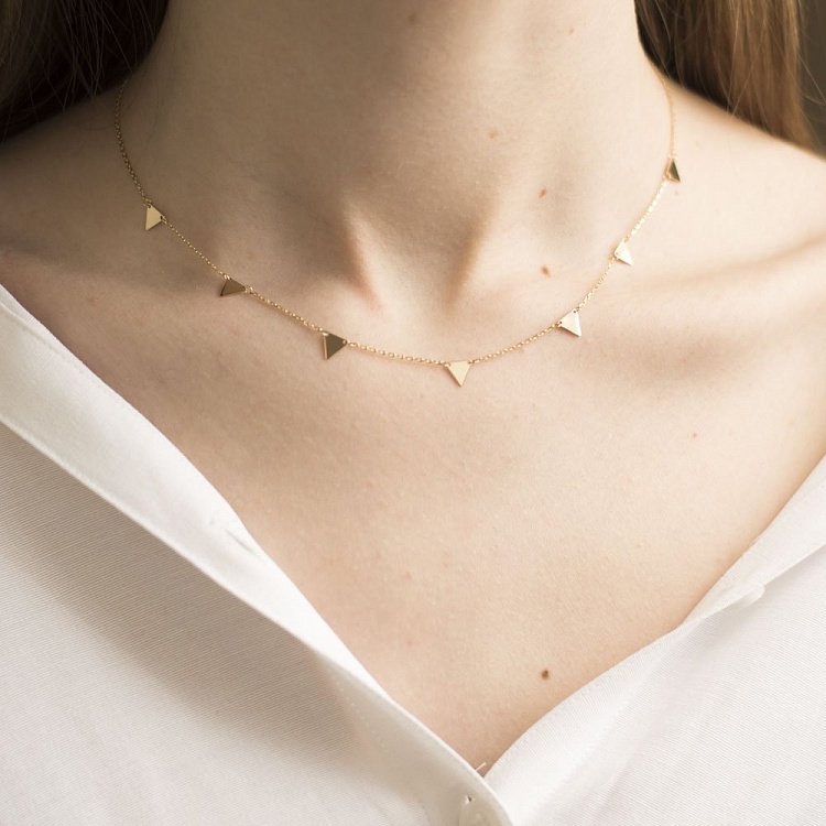 Золоте кольє "Трикутники" кол01455 від ювелірного магазину Онікс - 3