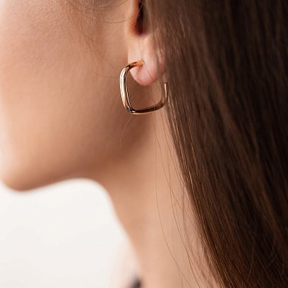 Золотые серьги - пусеты "Ребекка" с07980