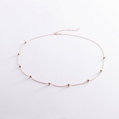 Кольє "Кульки" у червоному золоті кол02223