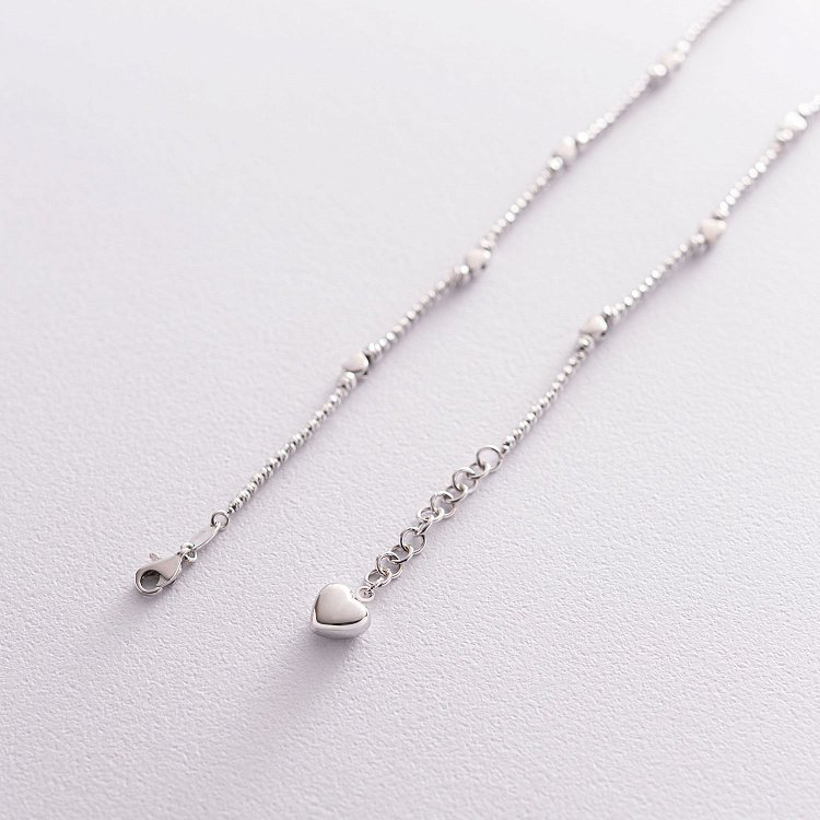 Золотое колье с сердечками кол01372 от ювелирного магазина Оникс - 5