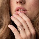 Серебряное кольцо "Линии" 112294 от ювелирного магазина Оникс - 7