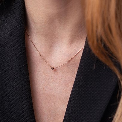 Кольє "Кулька" у ч﻿ервоному золоті (4 мм) кол02124 №5