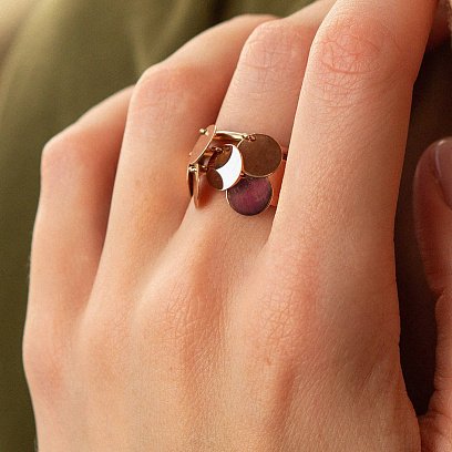 Золотое кольцо Монетки к06405 №8