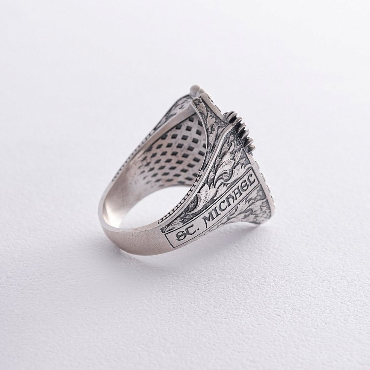 Срібна каблучка "Архангел Михайло" 1143 від ювелірного магазину Онікс - 7