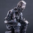 Серебряная фигура ручной работы "Еврейский сапожник за работой" сер00049 от ювелирного магазина Оникс - 2