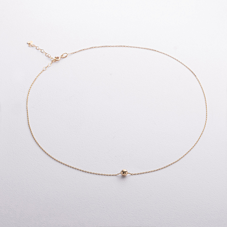 Кольє "Шар" в жовтому золоті (0.5 см) кол01759 від ювелірного магазину Онікс