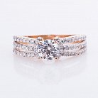 Помолвочное золотое кольцо с фианитами к01695к от ювелирного магазина Оникс - 2