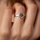 Золотое кольцо "Клевер" с бриллиантами 234431122 от ювелирного магазина Оникс - 2