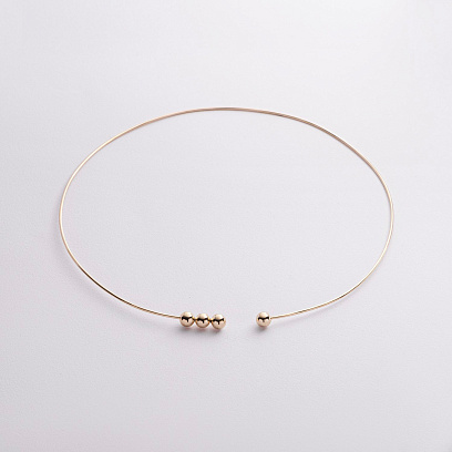 Кольє - чокер "Emilia" (жовте золото) з кульками кол02615