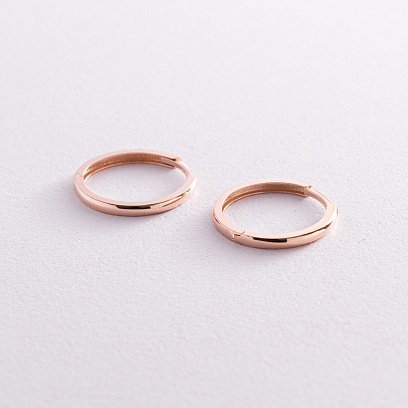 Золотые серьги - кольца с07566 №5