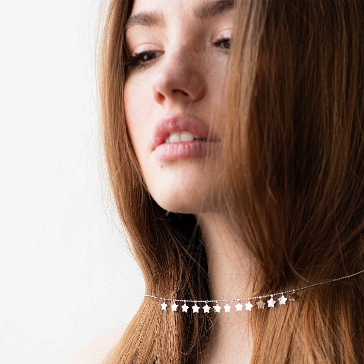 Золоте кольє "Зірочки" кол01250 від ювелірного магазину Онікс - 3