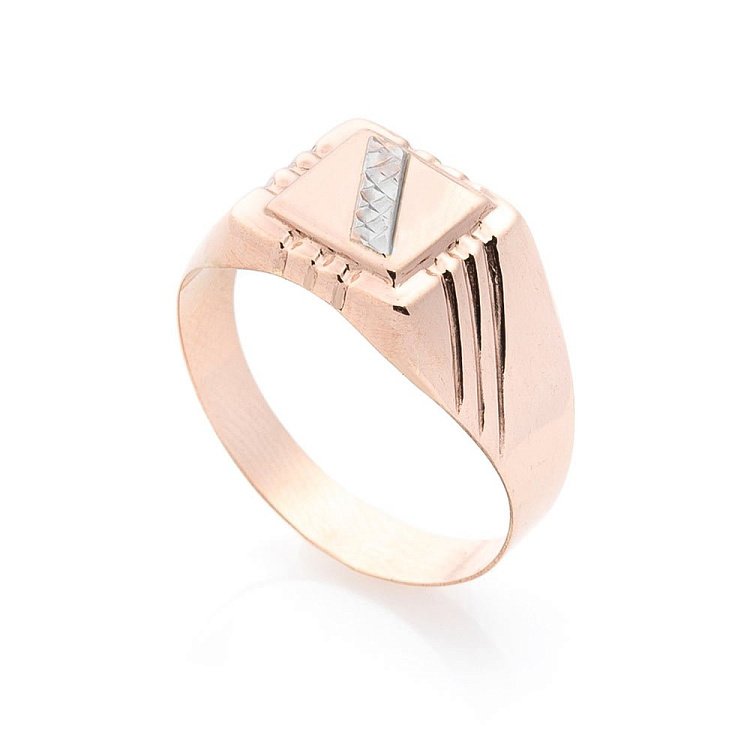 Золота печатка без каменів к05132 від ювелірного магазину Онікс