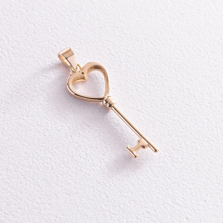 Підвіска "Ключик" у жовтому золоті п03656 від ювелірного магазину Онікс - 2