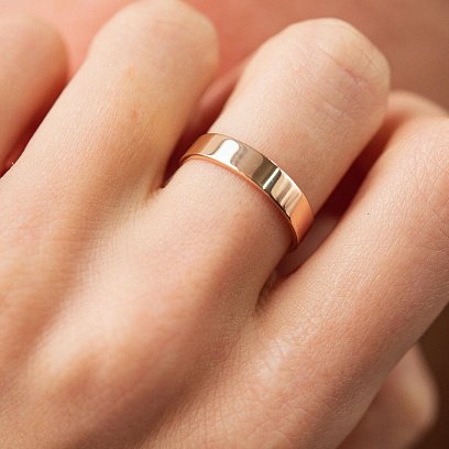 Золота обручка "Американка" (можливе гравіювання) обр00002ш4 №2