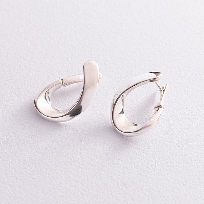 ﻿Срібні сережки "Крапельки" 123103