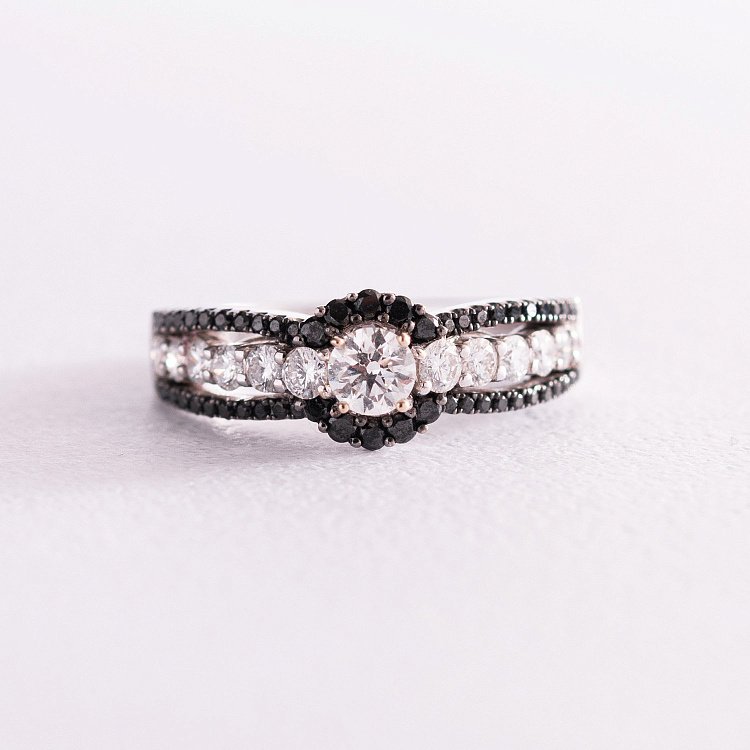 Каблучка золота (діаманти) к473 від ювелірного магазину Онікс