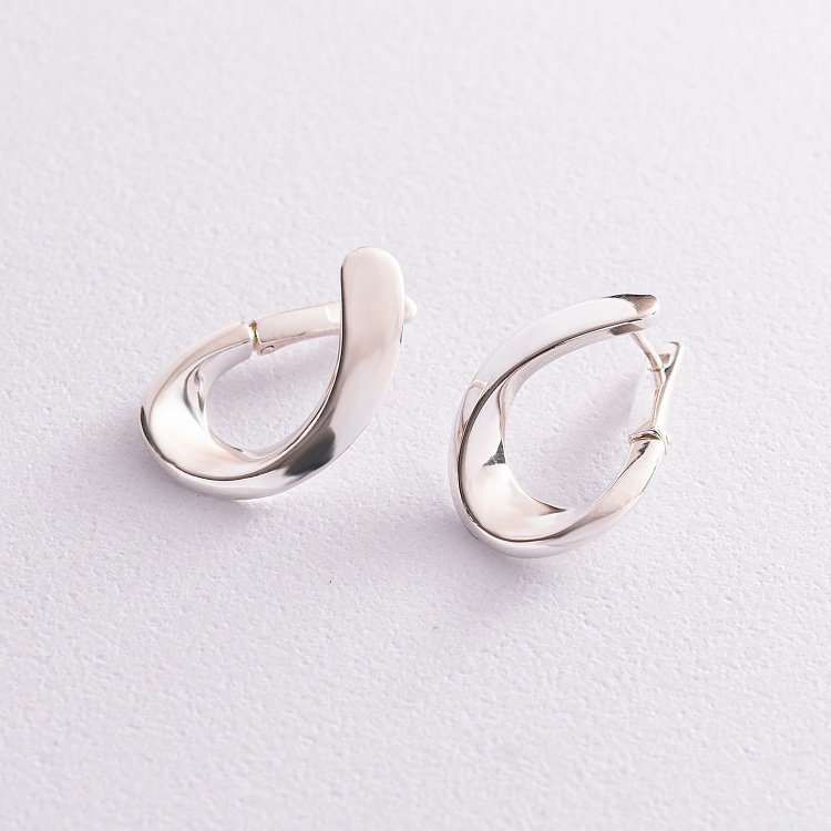 ﻿Срібні сережки "Крапельки" 123103 від ювелірного магазину Онікс