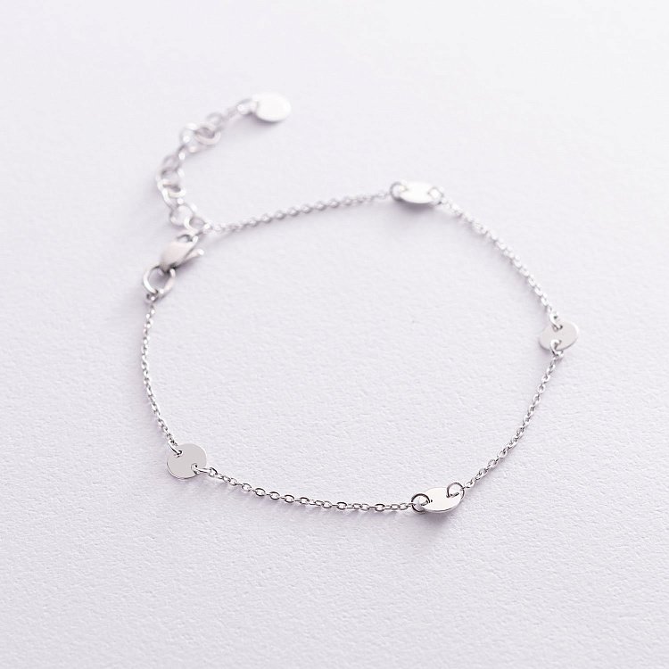 Браслет з монетками в білому золоті 820155B від ювелірного магазину Онікс