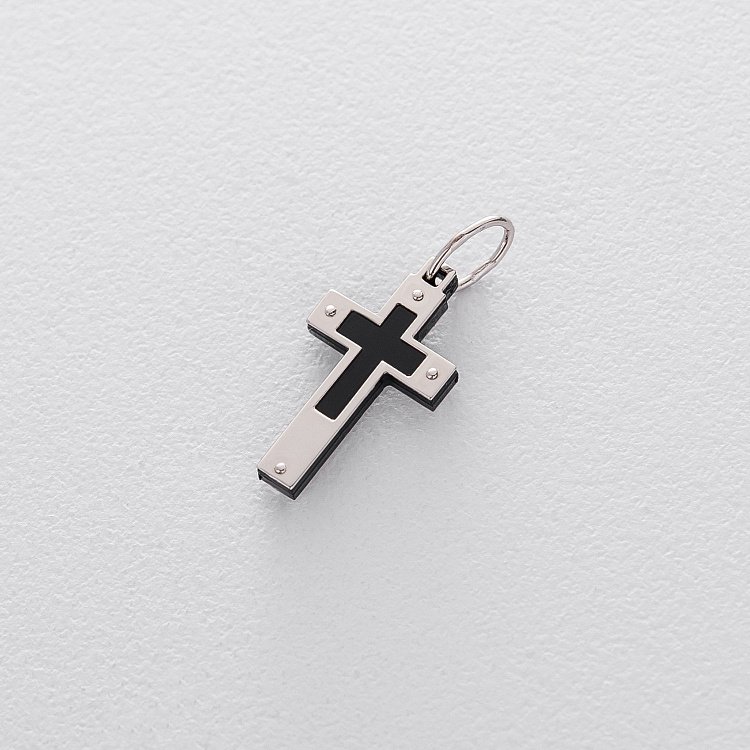 Срібний хрестик (полімер) 132865 від ювелірного магазину Онікс - 1