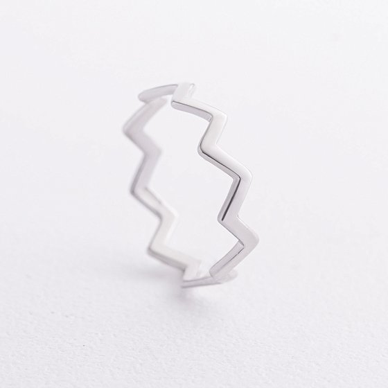 Серебряное кольцо "Zigzag" на фалангу 901-00933 №3