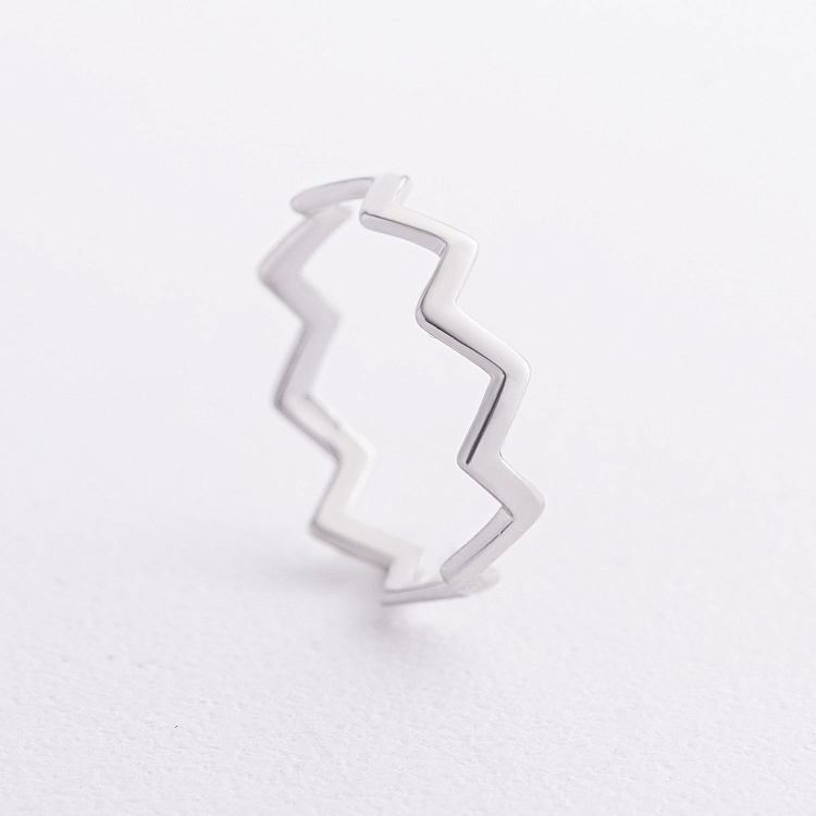 Серебряное кольцо "Zigzag" на фалангу 901-00933 от ювелирного магазина Оникс - 1