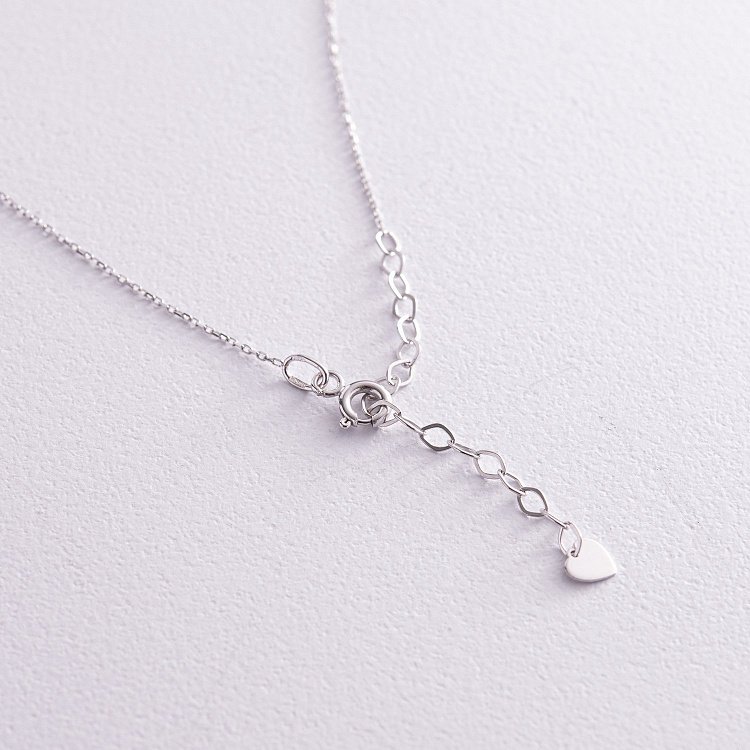 Кольє "Хрестик" у білому золоті кол02269 від ювелірного магазину Онікс - 7