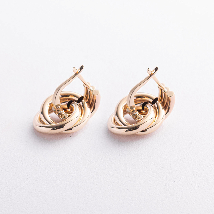 Серьги "Jessica" в желтом золоте с09683 от ювелирного магазина Оникс - 2