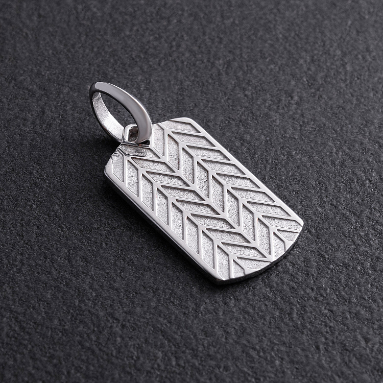 Серебряный жетон с черными фианитами 1876 от ювелирного магазина Оникс - 1