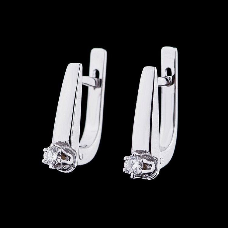 Золоті сережки з діамантами е0471-2б від ювелірного магазину Онікс