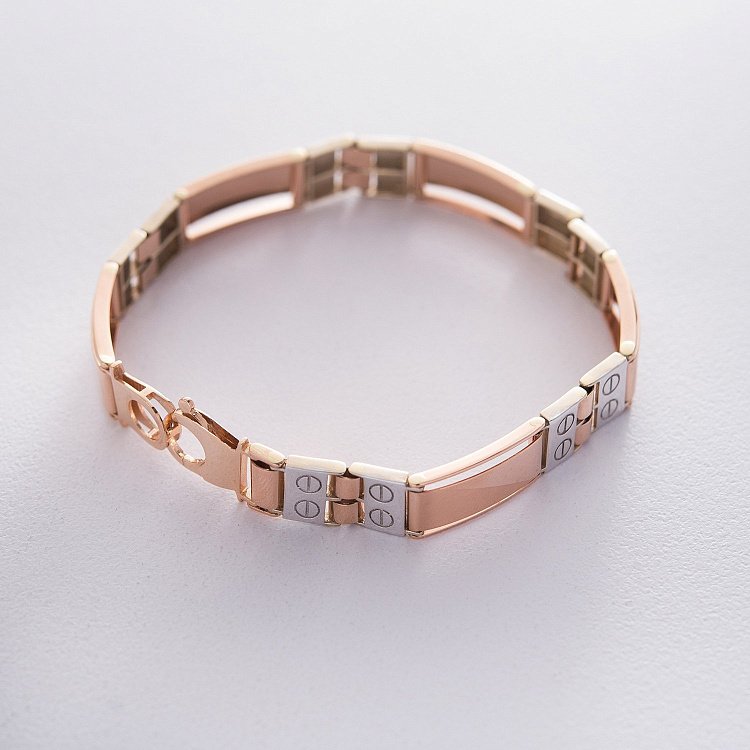 Чоловічий золотий браслет б04228 від ювелірного магазину Онікс