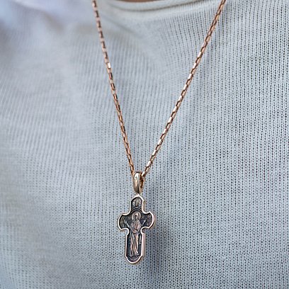 Православний хрест "Господь Вседержитель. Ікона Божої Матері "Незламна Стіна" (чорніння) п01212 №4