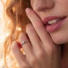 Помолвочное серебряное кольцо с фианитом 472 от ювелирного магазина Оникс - 1