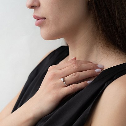 Золотое кольцо с бриллиантами кб0339ri №2