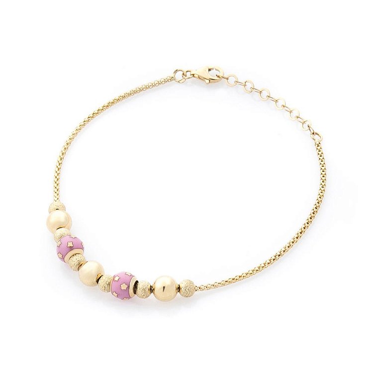 Золотой браслет с эмалью б03304 от ювелирного магазина Оникс