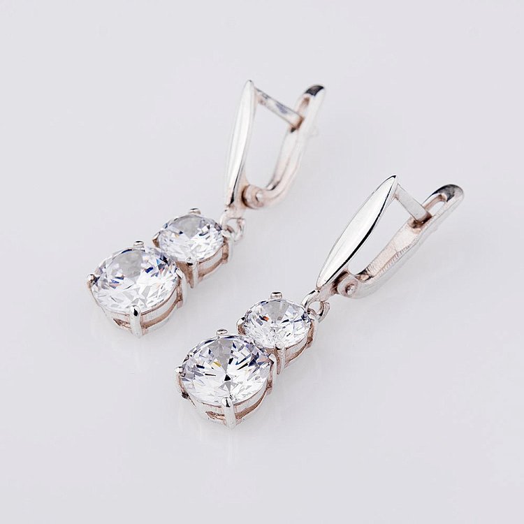 Сережки (фіаніт) 121257 від ювелірного магазину Онікс - 1