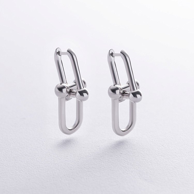 Серебряные серьги "Фантазия" 1285 от ювелирного магазина Оникс