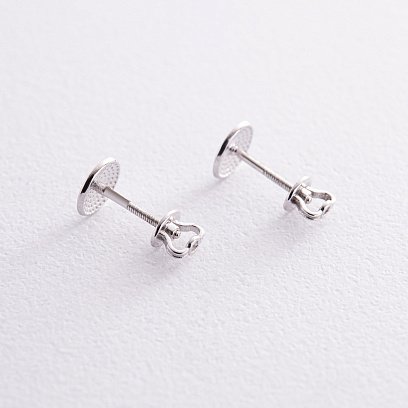 Серьги-пусеты с белого золота с05444 №3