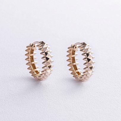 Серьги - кольца в желтом золоте с08623