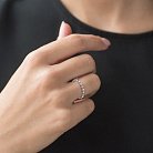 Золотое кольцо Сердечки с бриллиантами кб0306lg от ювелирного магазина Оникс - 1