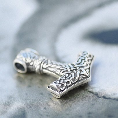 Серебряная подвеска "Молот Тора" 132748 №15