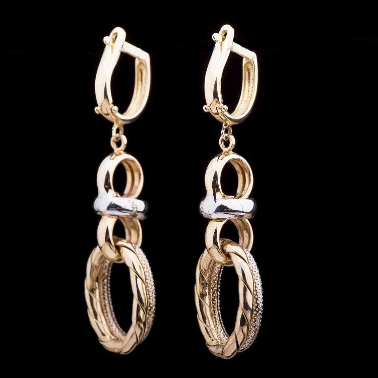 Золотые серьги с02613 от ювелирного магазина Оникс - 4