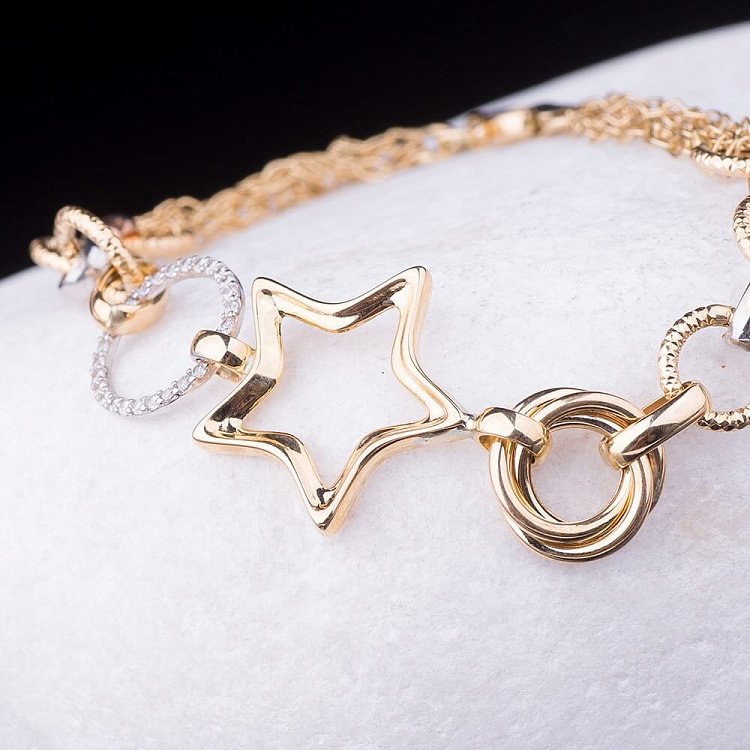 Жіночий браслет з фіанітами б01512 від ювелірного магазину Онікс - 1