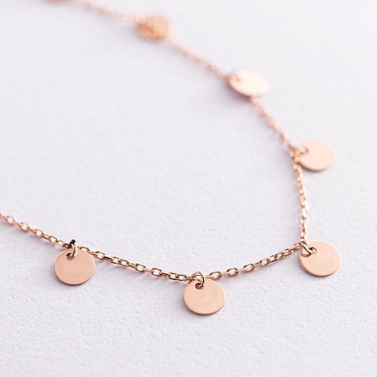 Браслет "Монетки" в красном золоте б04532 от ювелирного магазина Оникс - 4