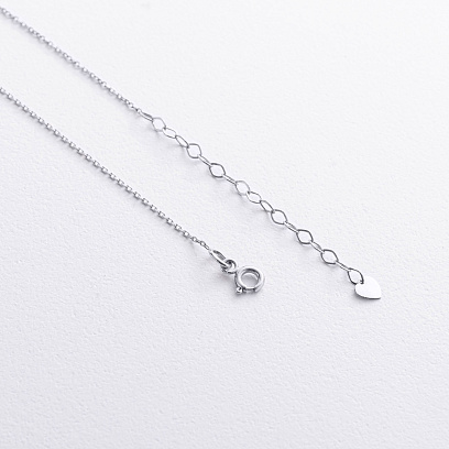 Кольє "Монетка" у білому золоті (можливе гравіювання) кол02460 №5