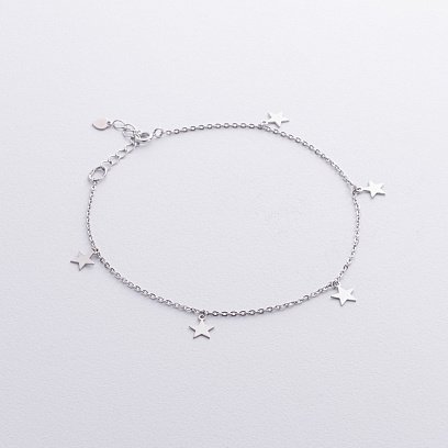 Серебряный браслет "Звездочки" на ногу 905-00899