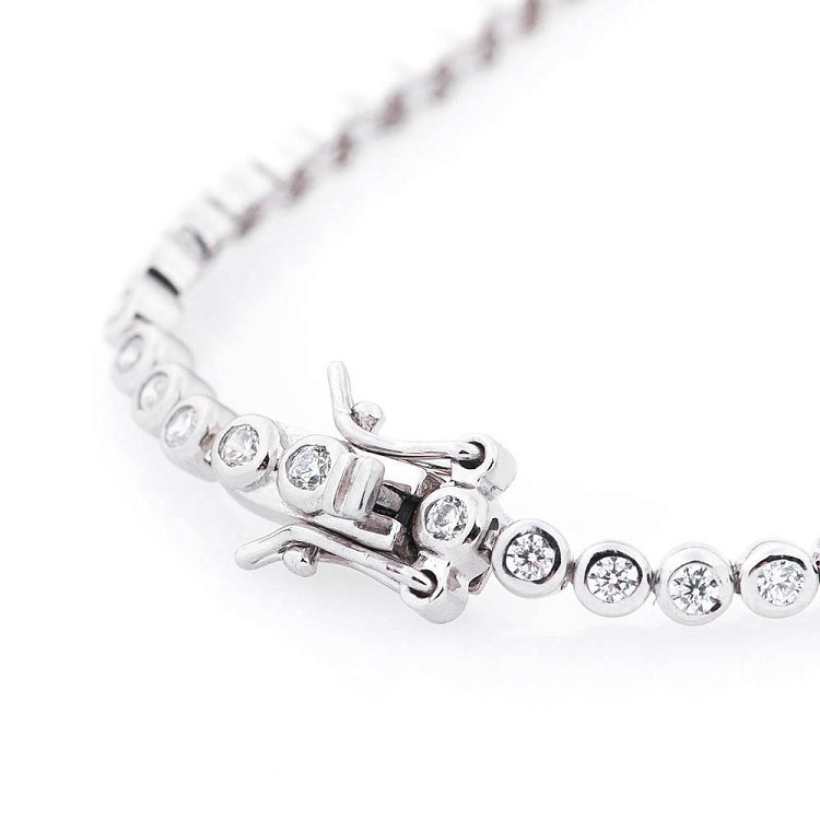 Серебряный браслет с фианитами 141087 от ювелирного магазина Оникс - 1